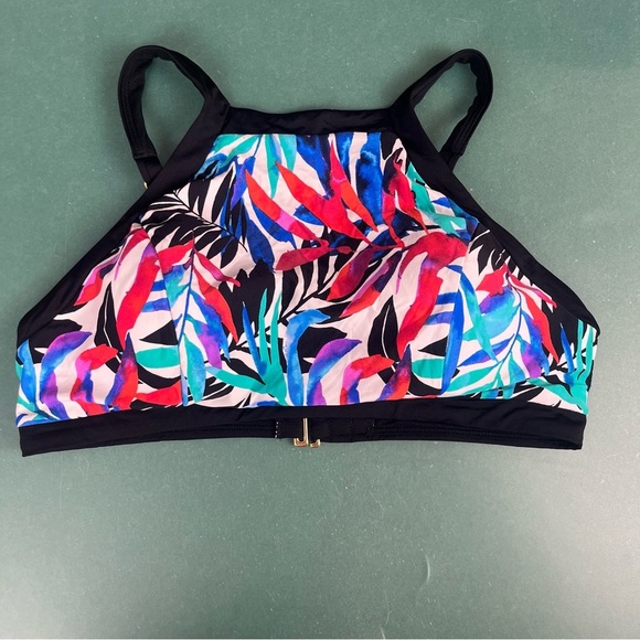 Jantzen High Neck multi color swim top size 10 - Picture 1 of 4